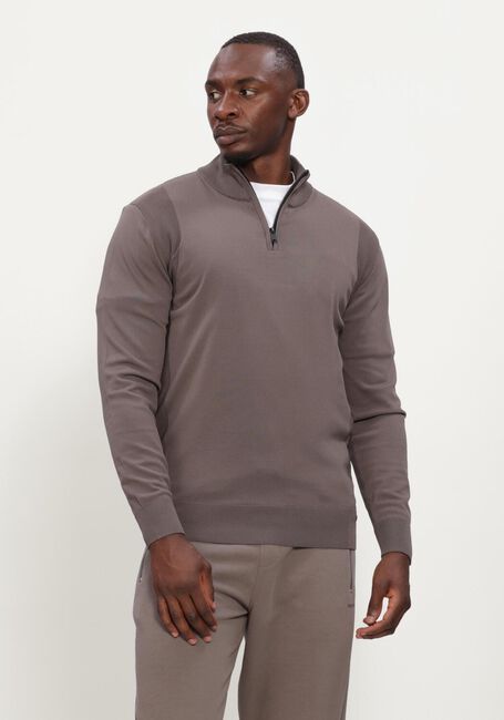 Taupe GENTI Truien/vesten TURTLE ZIP LS - large