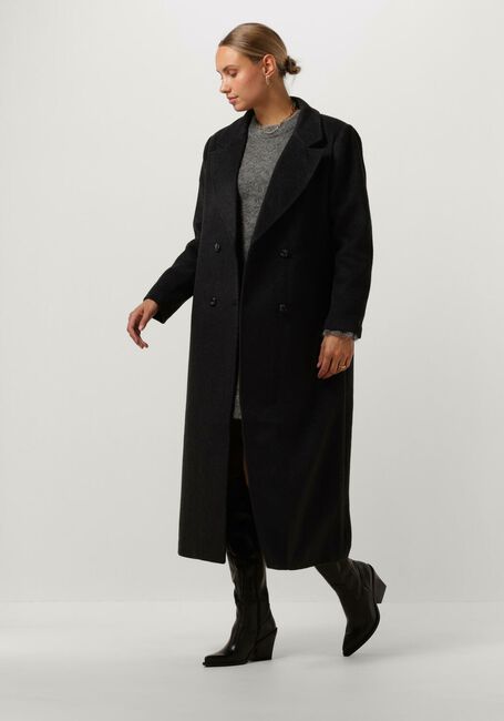 Grijze NEO NOIR Mantel WILLIAMS WOOL COAT - large