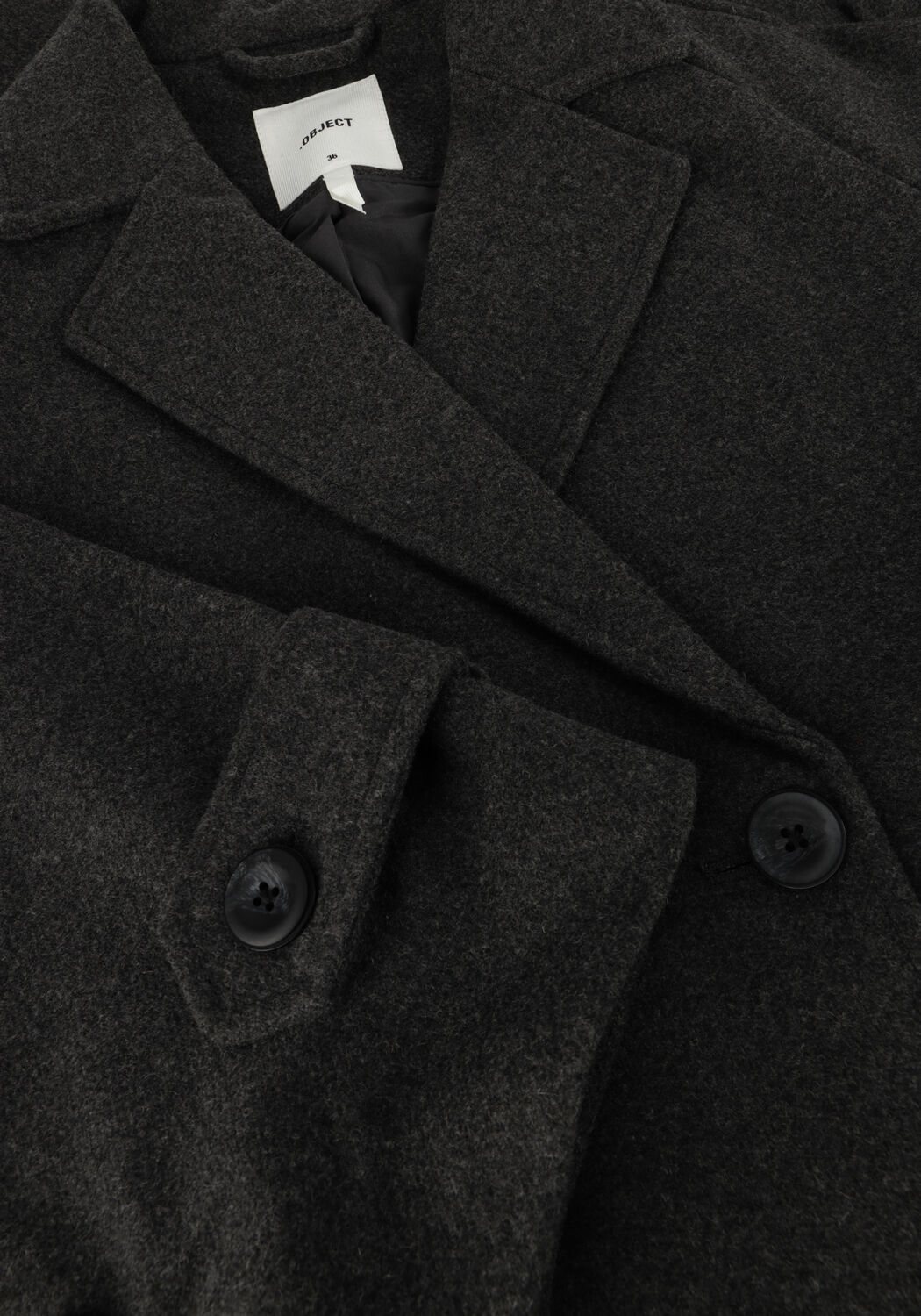 Grijze OBJECT Mantel OBJKEILY L/S COAT - large