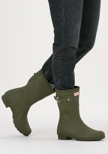 Groene HUNTER Regenlaarzen WOMENS ORIGINAL SHORT - large