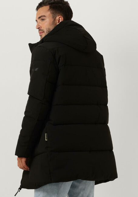 Zwarte WOODBIRD Gewatteerde jas WBJOSEPH TECH LONG JACKET - large