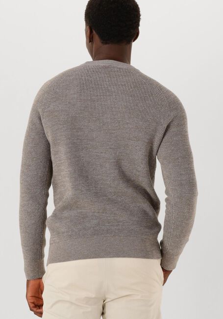 Taupe GENTILUOMO Trui ROUND LS RAGLAN - large