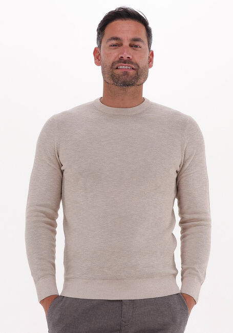 Simple&Opulence Wolmix Rolled Edge Slit Crew Neck Dames