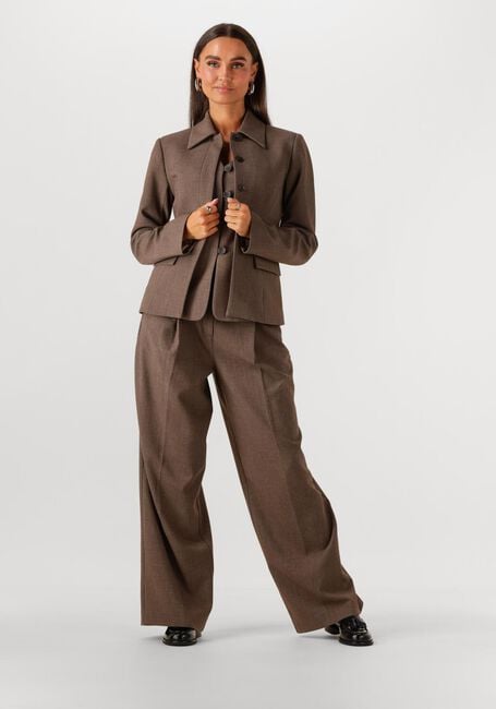 Bruine MSCH COPENHAGEN Wijde broek MSCHROSINA MICHELLE HW PANTS - large