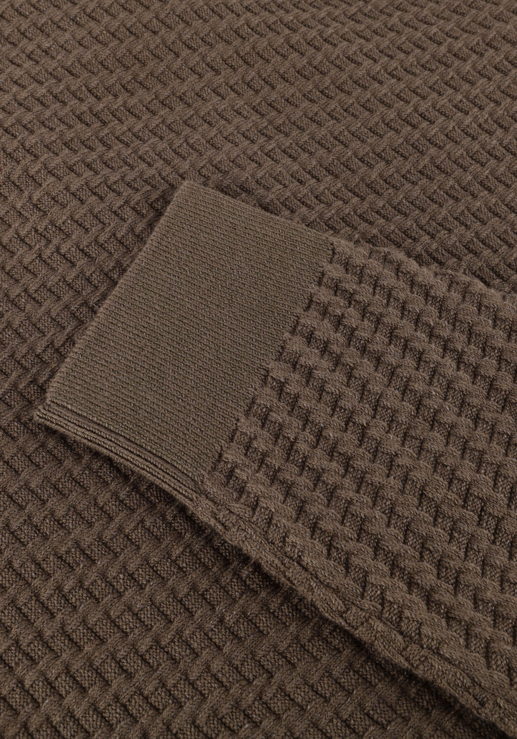 Bruine CAST IRON Trui REGULAR FIT COTTON STRETCH STRUCTURE - large