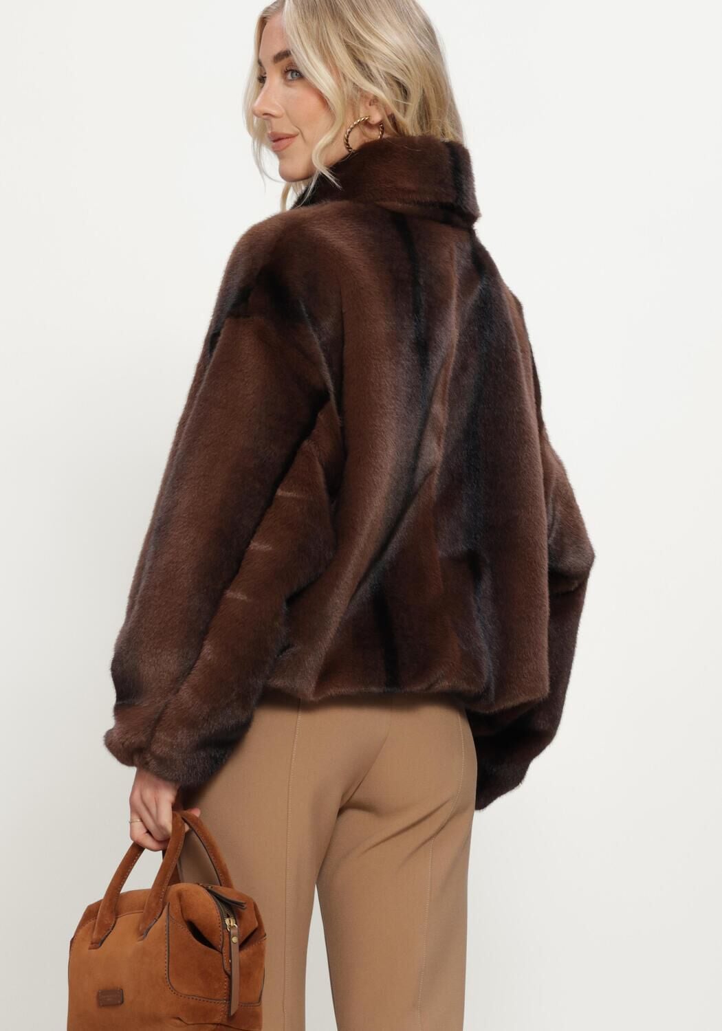 STUDIO AR Dames Jassen Aria Faux Mink Bruin