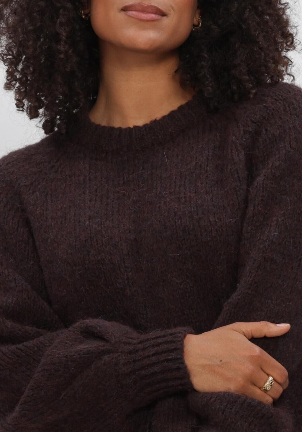Bruine BY-BAR Trui LUCIA PULLOVER - large