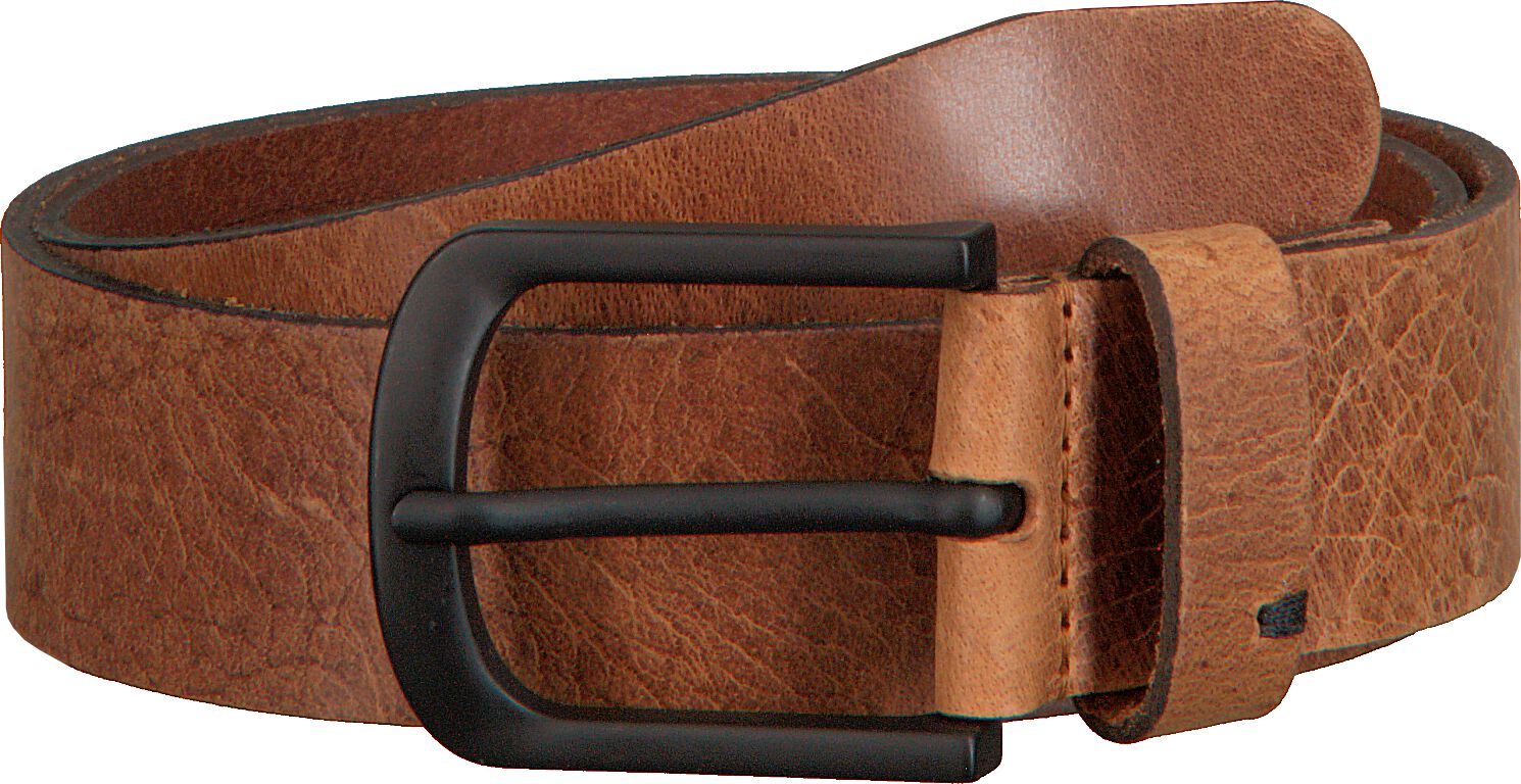 Legend Bruin Leren Riem met Zwart Metalen Gesp Brown