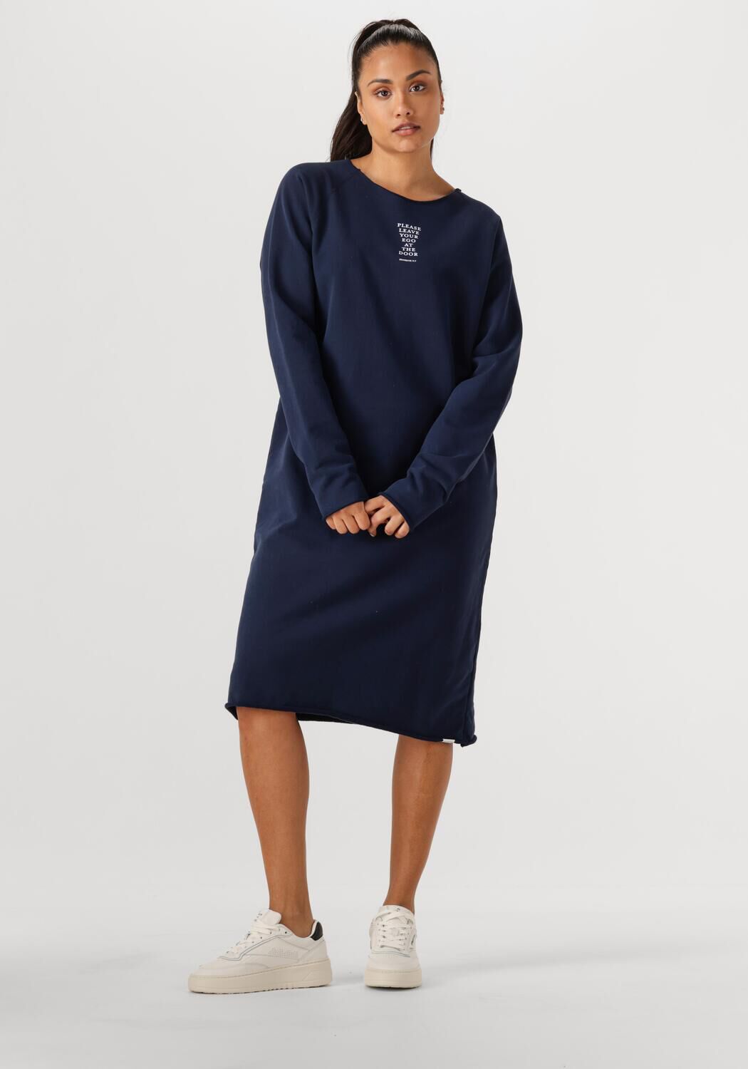 PENN & INK Dames Jurken Dress Print Donkerblauw
