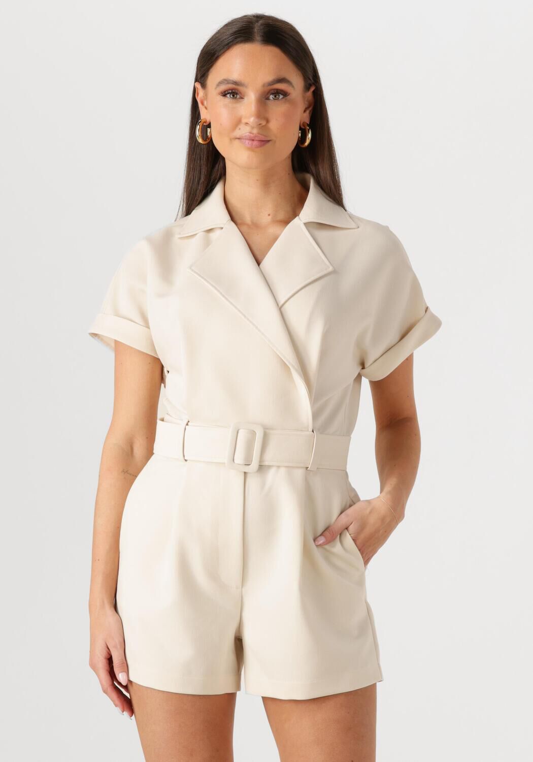 Notre-v Elegante Ecru Jumpsuit voor Vrouwen Beige Dames