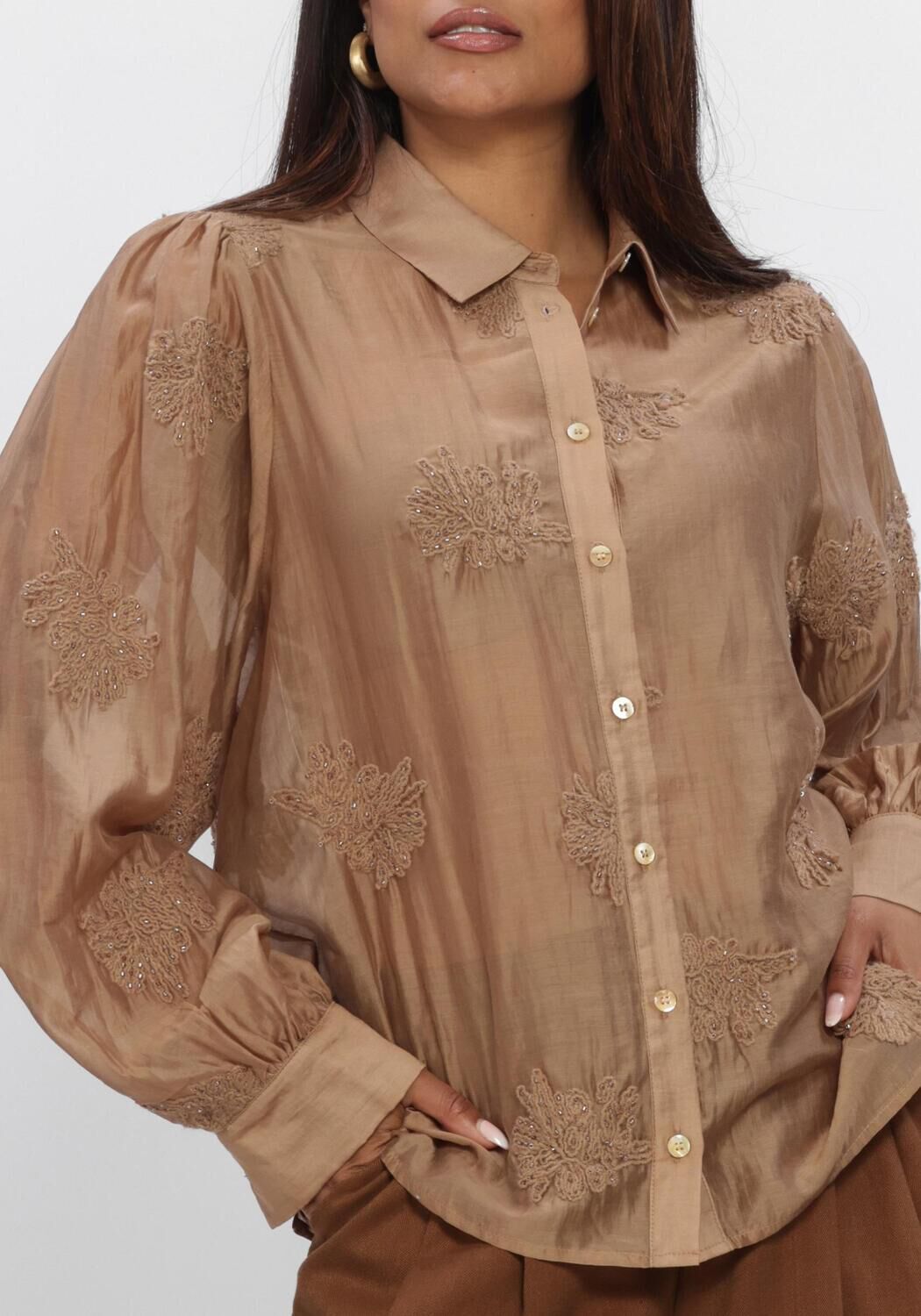 Camel NUKUS Blouses MILANOVA BLOUSE EMBROIDERY - large