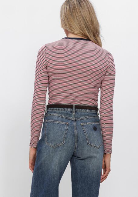 Rode TOMMY JEANS Top TJW SLIM ESSENTIAL RIB LS - large