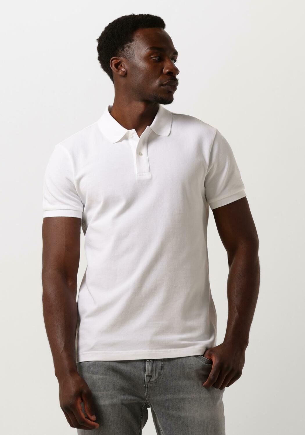 PROFUOMO Heren Polo's & T-shirts Polo Short Sleeve Wit