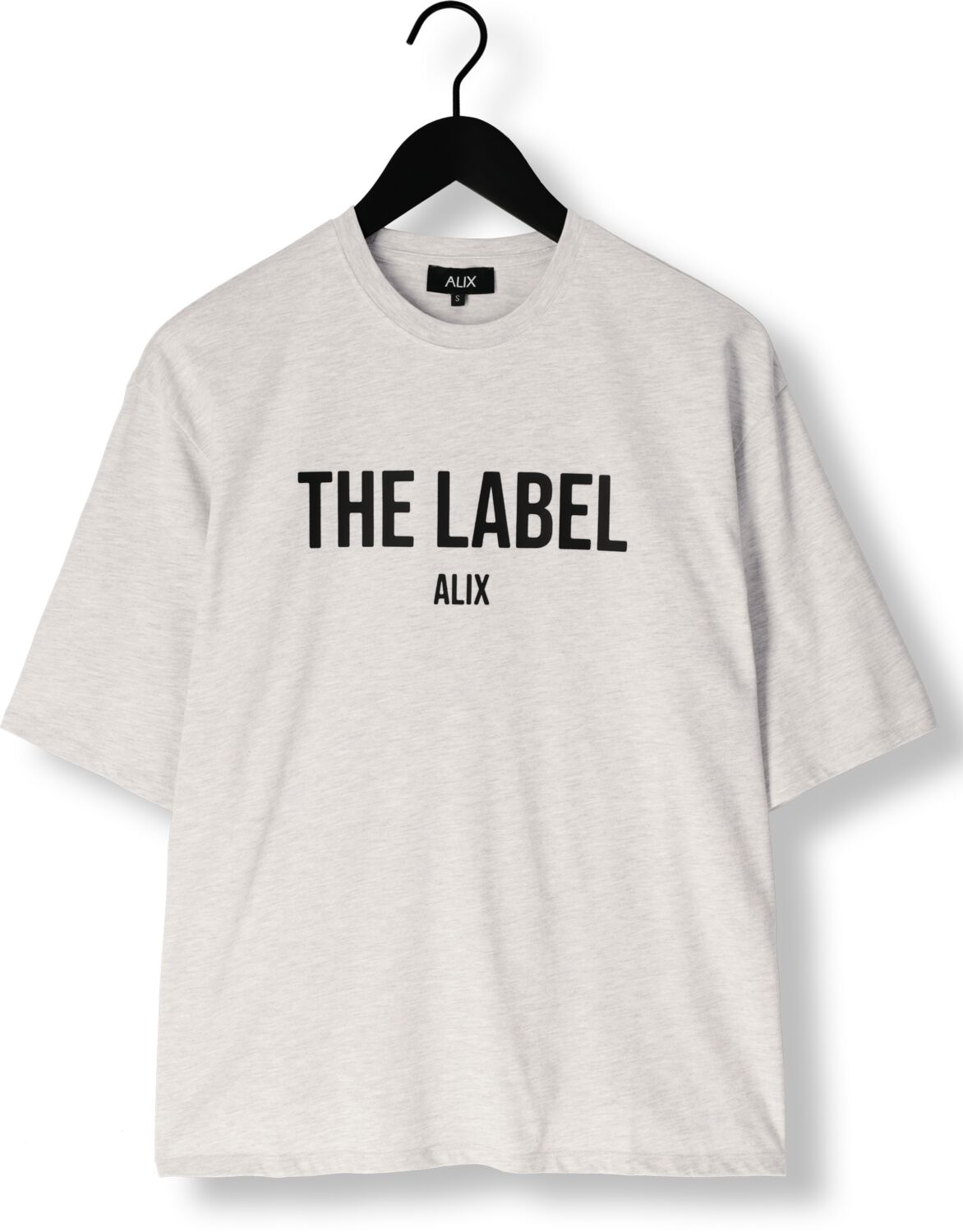 ALIX THE LABEL Dames Tops & T-shirts Ladies Knitted The Label Tshirt Grijs