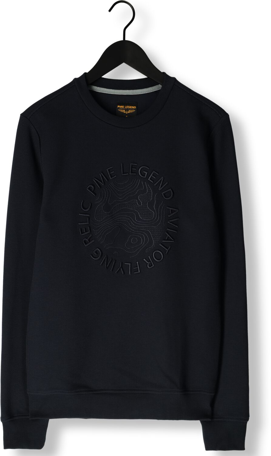 PME LEGEND Heren Truien & Vesten Crewneck Waffle Jersey Blauw