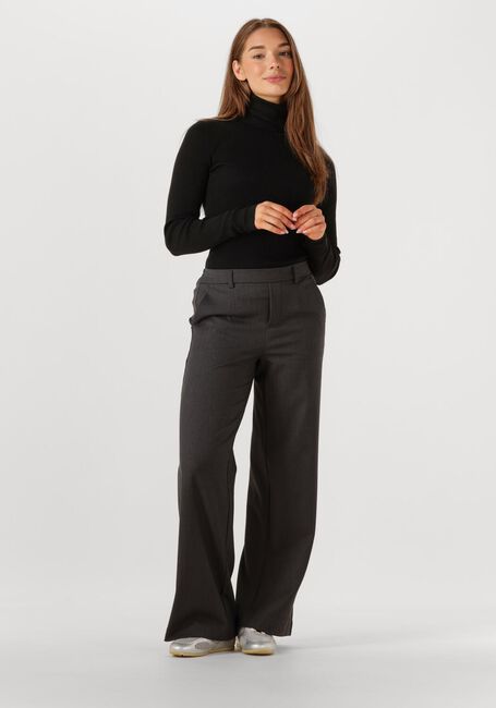 Grijze OBJECT Pantalon OBJLISA WIDE PANT - large