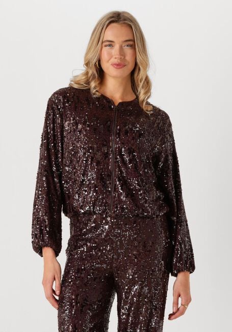 Bruine CO'COUTURE Jack SOPHIECC SEQUIN BALLOON JACKET - large