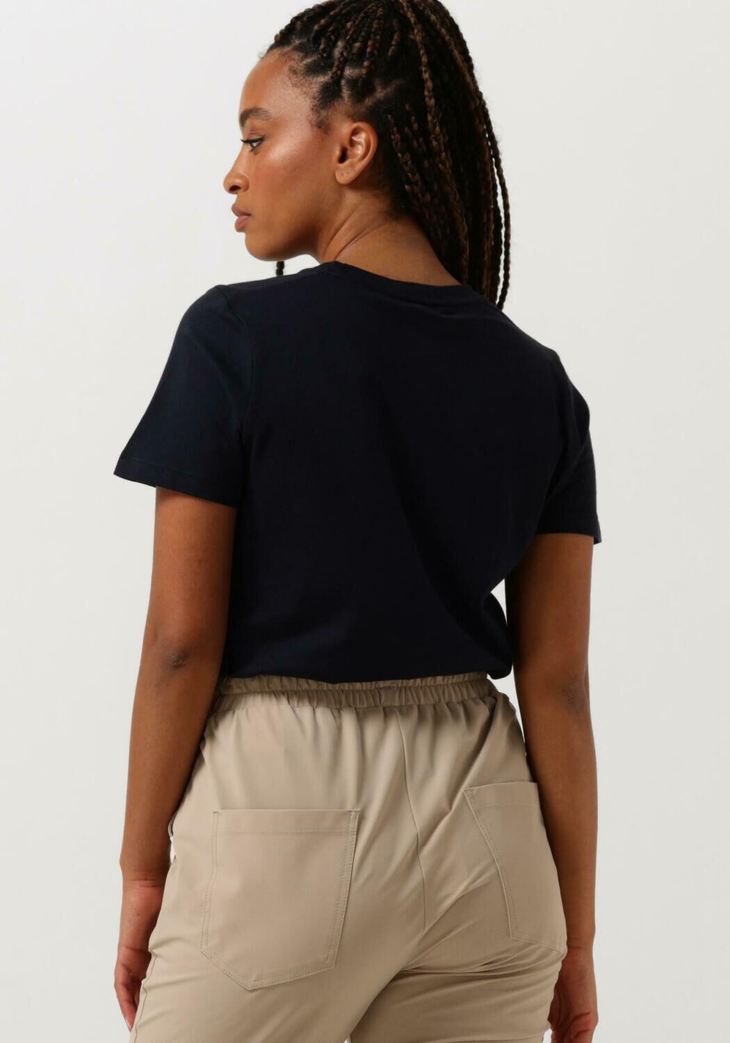 TOMMY HILFIGER Dames Tops & T-shirts Rec Corp Logo C-nk Donkerblauw