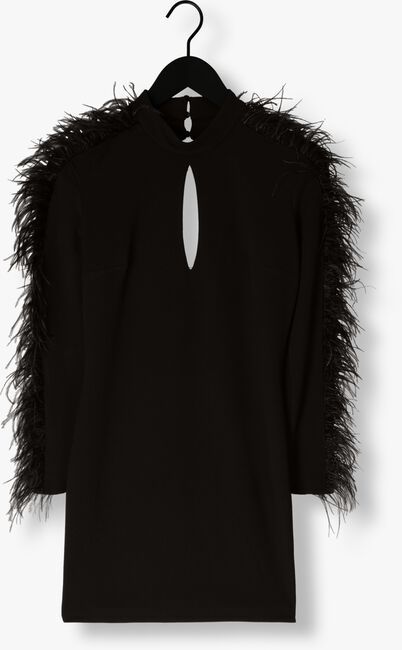 Zwarte ACCESS Mini jurk LONG SLEEVE MINI DRESS WITH FEAT - large