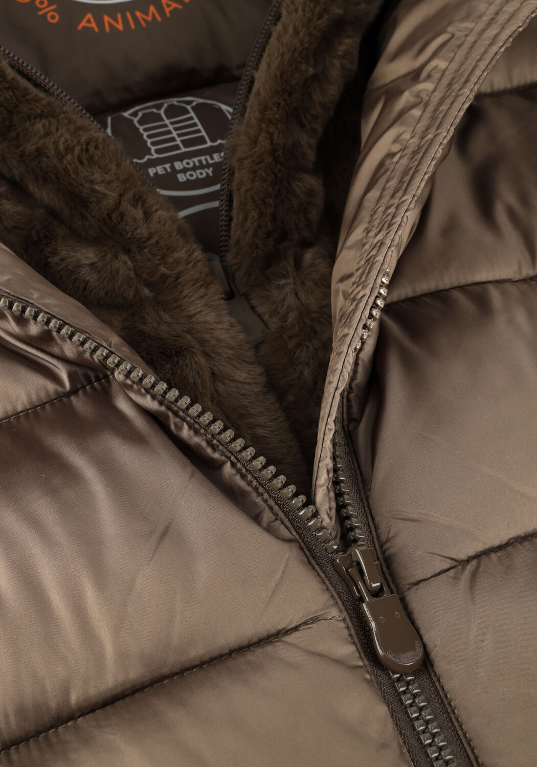 Taupe SAVE THE DUCK Gewatteerde jas MATILDA - large