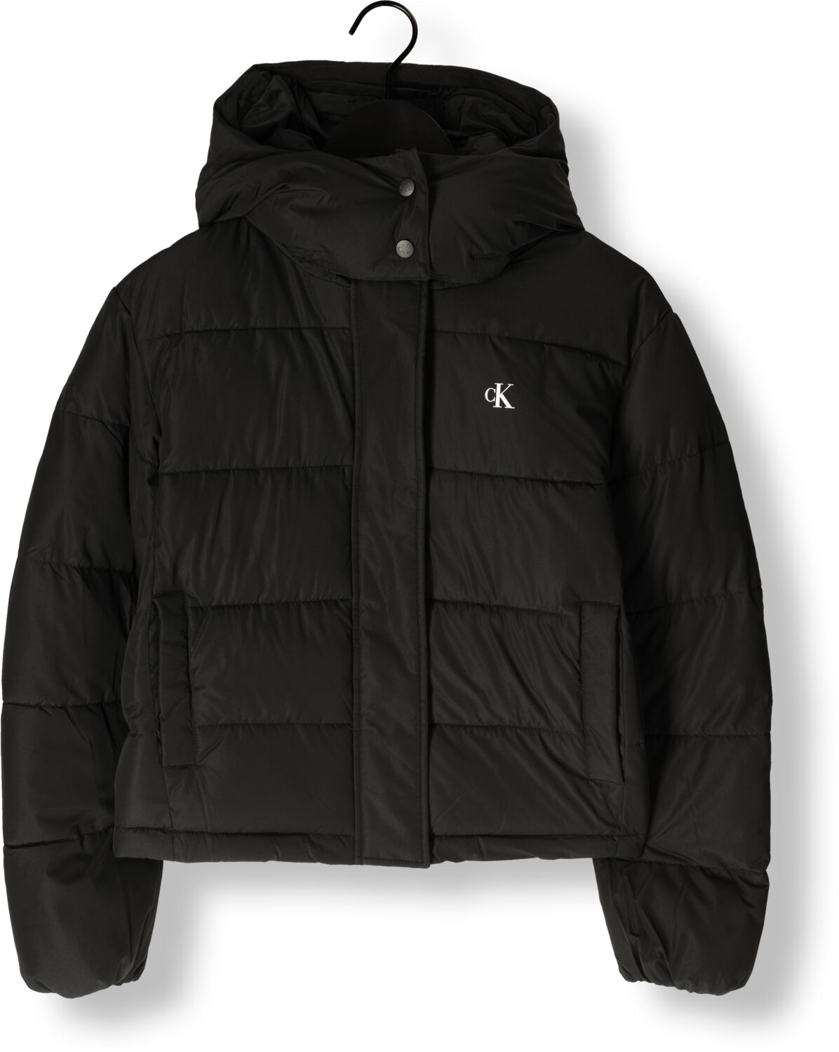 CALVIN KLEIN Dames Jassen Matte Monologo Mw Short Puffer Zwart