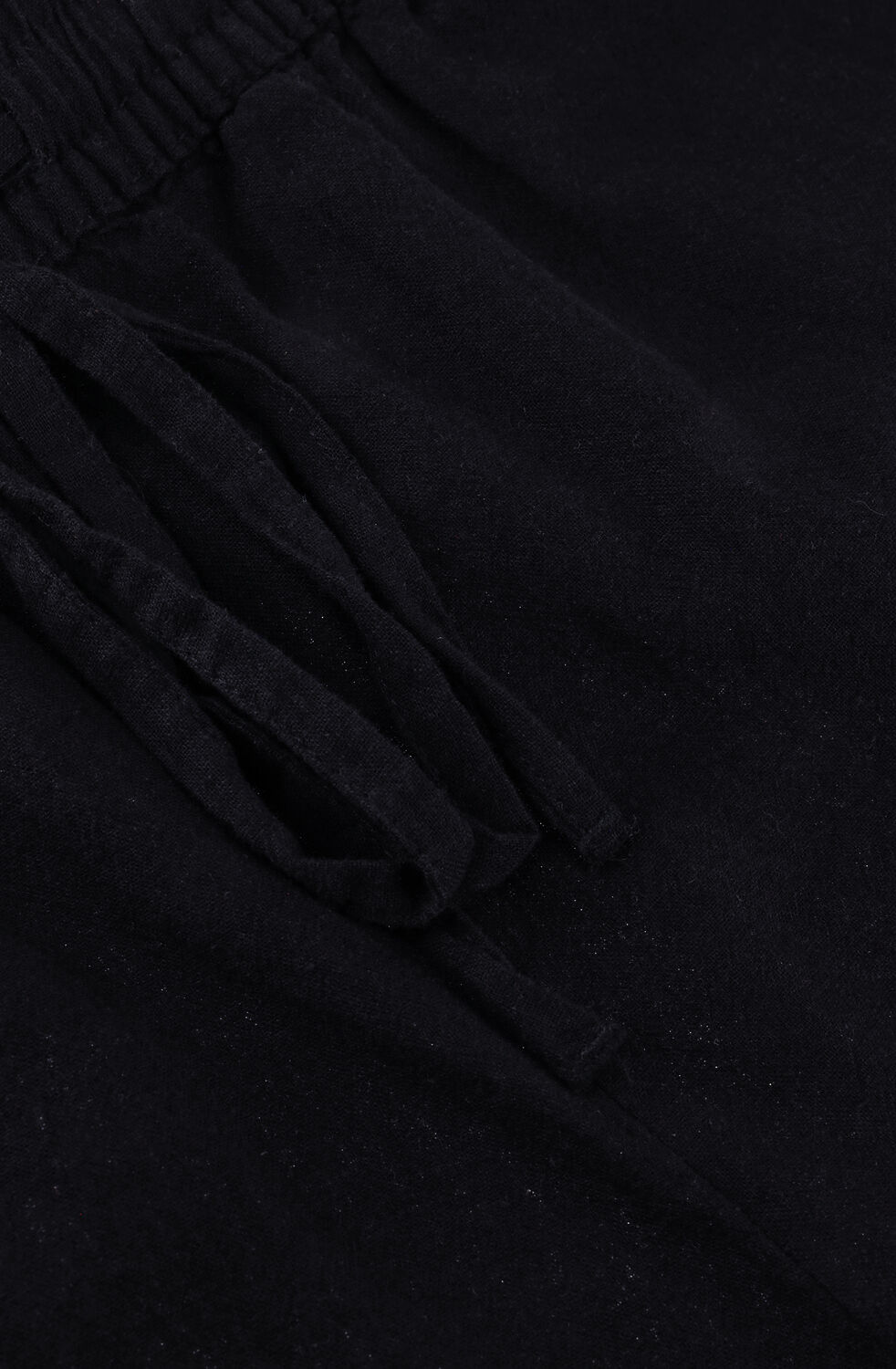 Zwarte SELECTED WOMEN Korte broek SLFLUISA-LINNIE LINEN BLEND SHORT - large