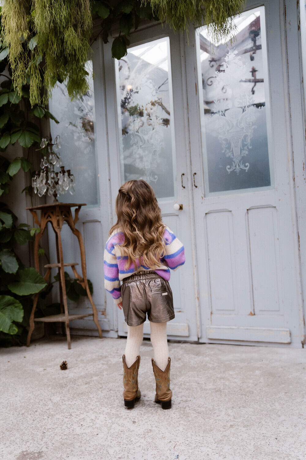 DAILY7 Meisjes Truien & Vesten Knitted Sweat Fancy Stripe Zand