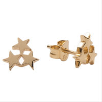 Gouden ATLITW STUDIO Oorbellen PARADE EARRINGS THREE STARS SM - medium