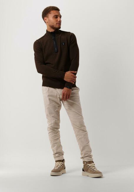 Bruine BUTCHER OF BLUE Trui CLIFDEN HALFZIP - large