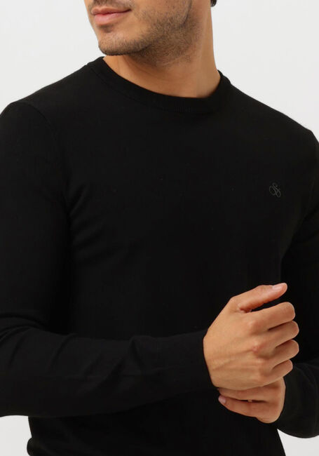 Zwarte SCOTCH & SODA Trui VISCOSE PULLOVER CREWNECK - large