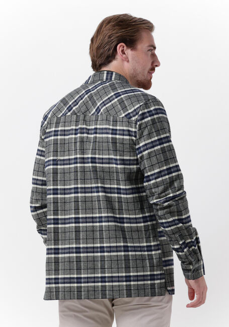 Grijze DSTREZZED Overshirt ZIPPED OVERSHIRT FANCY TARTAN - large