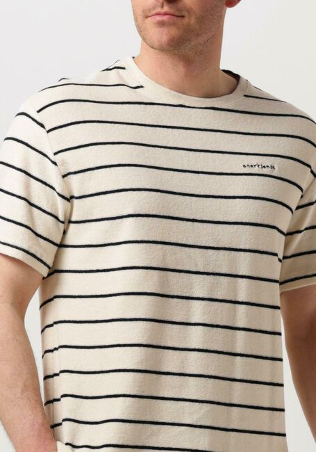 Beige ANERKJENDT T-shirt AKKIKKI S/S FROTTE STRIPE TEE - large