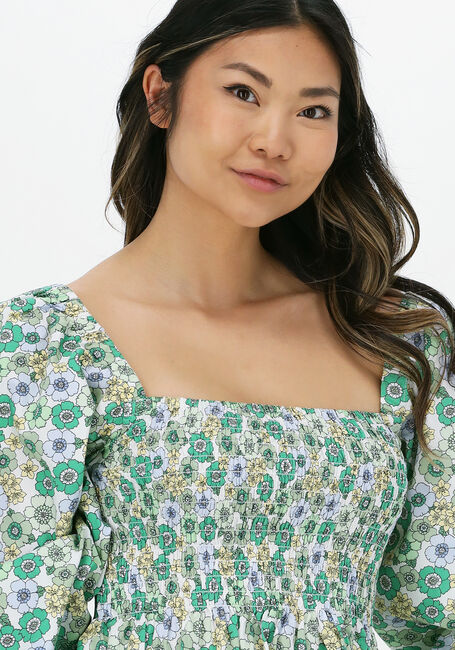 Groene ENVII Mini jurk ENLORI LS DRESS AOP 6731 - large