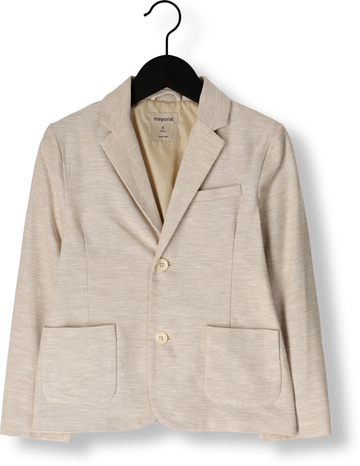 MAYORAL Jongens Colberts Linen Blazer Zand