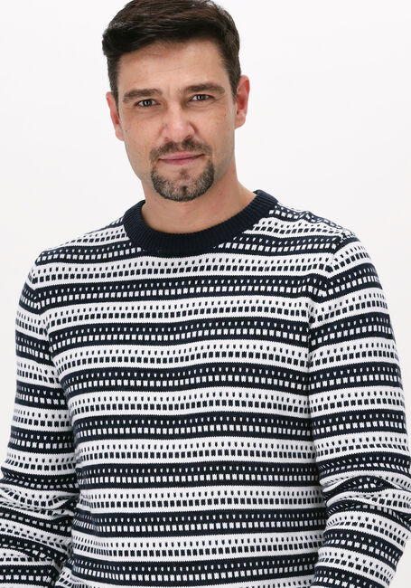 Gebroken wit SELECTED HOMME Trui SLHALFIE LS KNIT CREW W CAMP - large