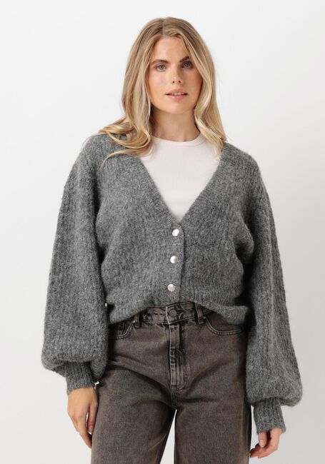 Grijze CO'COUTURE Vest CORELIE BUTTON KNIT - large