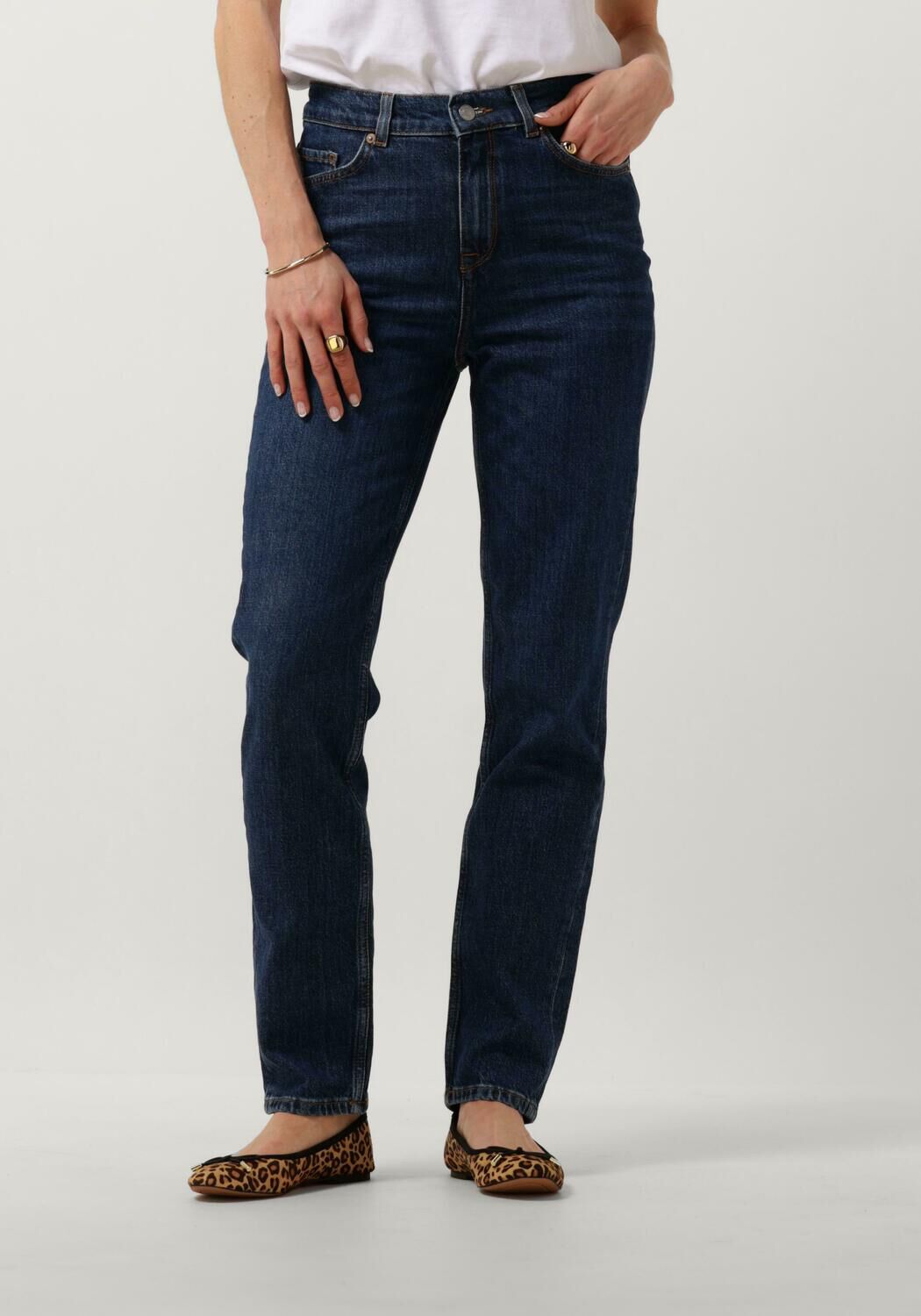 Donkerblauwe SELECTED FEMME Slim fit jeans SLFAMY HW SLIM ROW BLU JEANS U |  Omoda