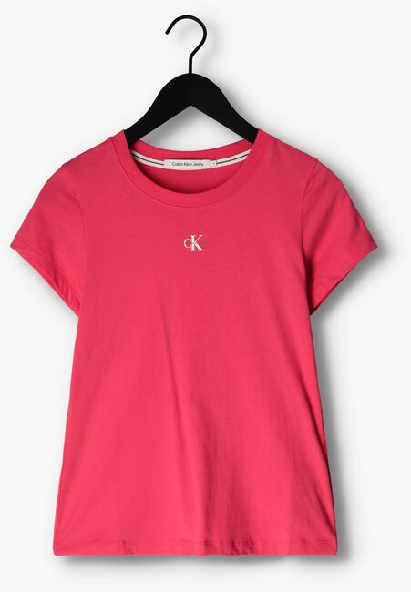 Roze CALVIN KLEIN T-shirt MICRO MONOLOGO SLIM FIT TEE - large