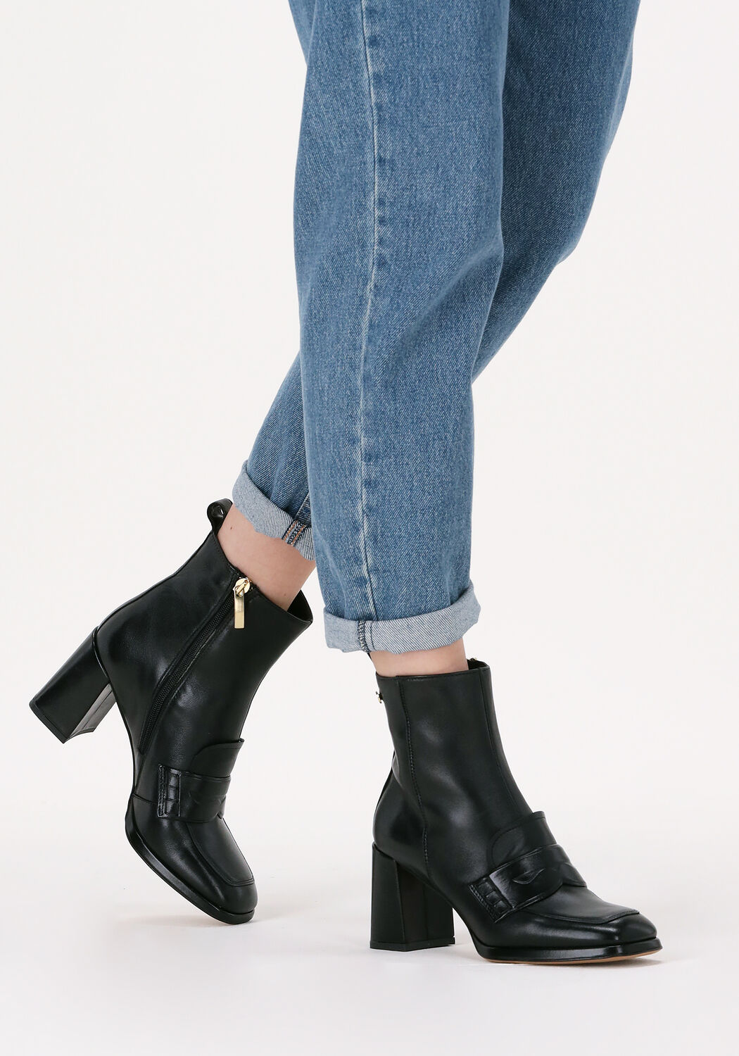 Zwarte OMODA Enkellaarsjes KIRA | Omoda