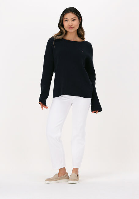Donkerblauwe TOMMY HILFIGER Trui HAYANA DETAIL BOAT-NK SWEATERO Donkerblauwe TOMMY HILFIGER Trui HAYANA DETAIL BOAT-NK SWEATERO - large