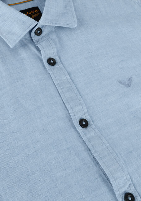 Lichtblauwe PME LEGEND Casual overhemd LONG SLEEVE SHIRT CTN/LINEN 2 TONE - large