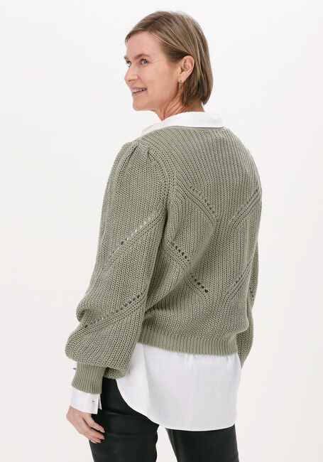 Groene OBJECT Vest OBJLANA L/S KNIT CARDIGAN NOOS - large