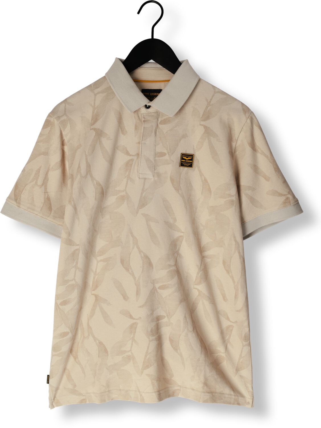 PME LEGEND Heren Polo's & T-shirts Two Tone Pique Printed Beige