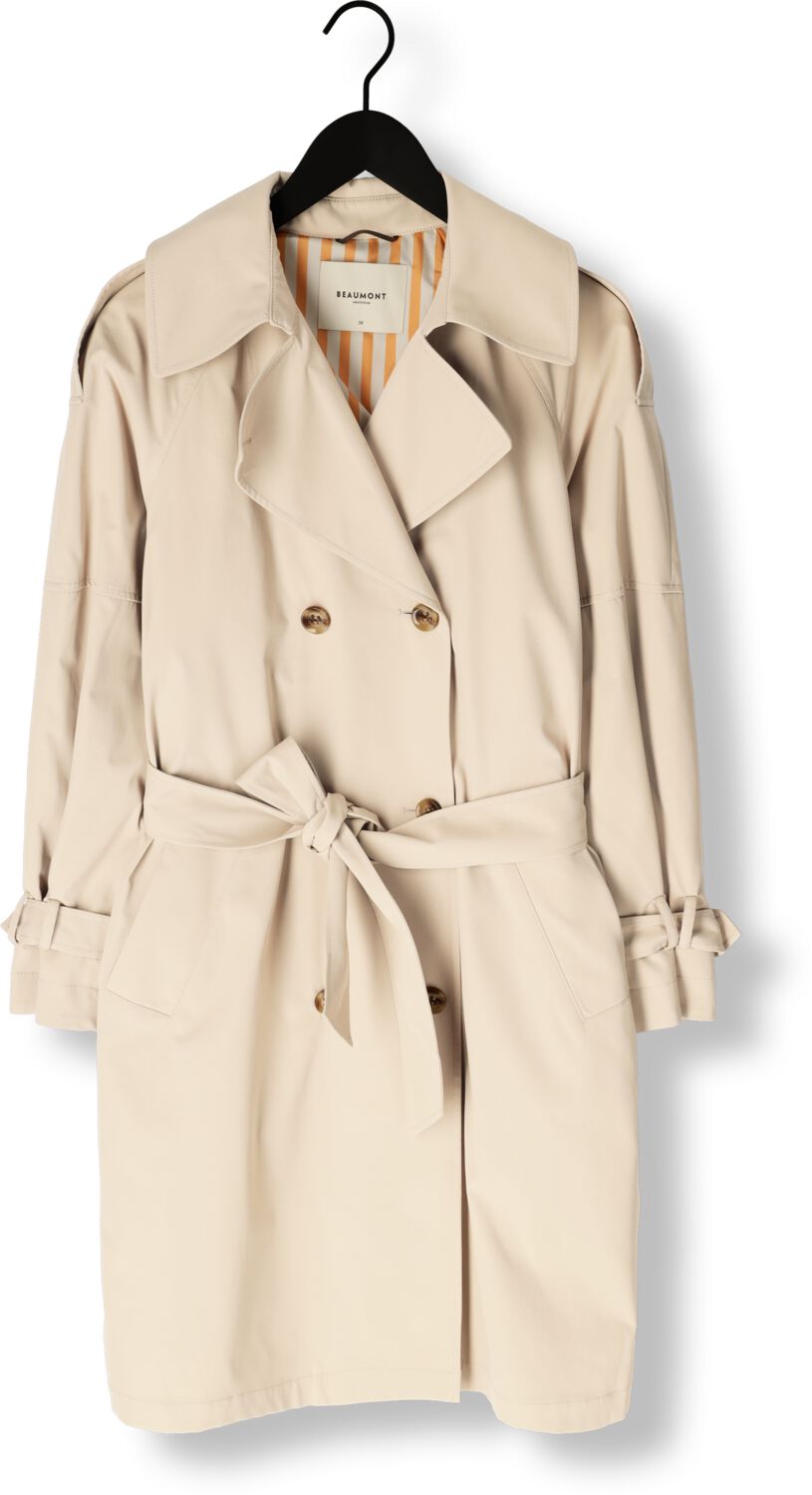 BEAUMONT Dames Jassen Maxy Trench Coat Beige