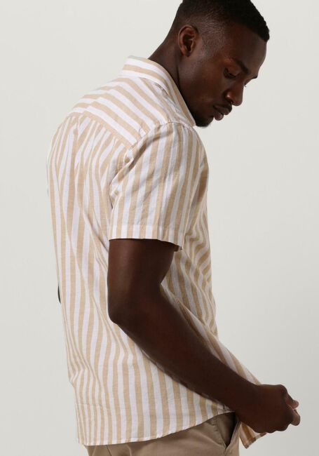 Camel SELECTED MEN Casual overhemd SLHSLIMNEW-LINEN SHIRTS SS CLASSIC W - large