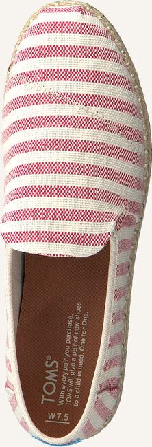 Rode TOMS Espadrilles DECONSTRUCTED ALPARGATA W Rode TOMS Espadrilles DECONSTRUCTED ALPARGATA W - large