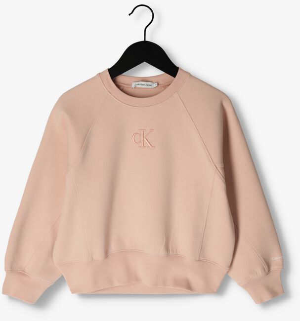 Roze CALVIN KLEIN Sweater CK EMBROIDERY CN SWEATSHIRT - large