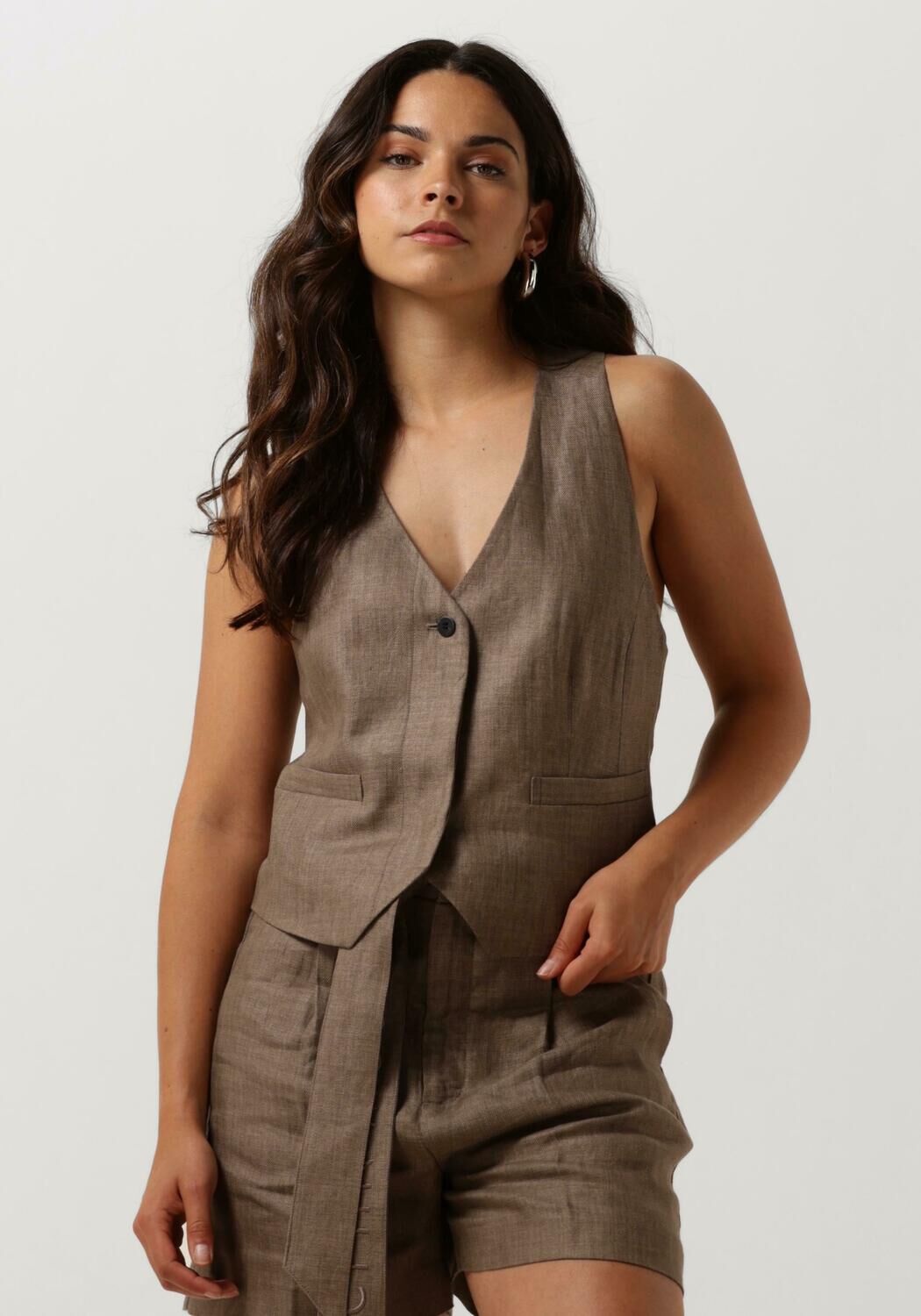 Copenhagen Muse Bruin Gilet Stijlvolle Outfit Touch Brown Dames