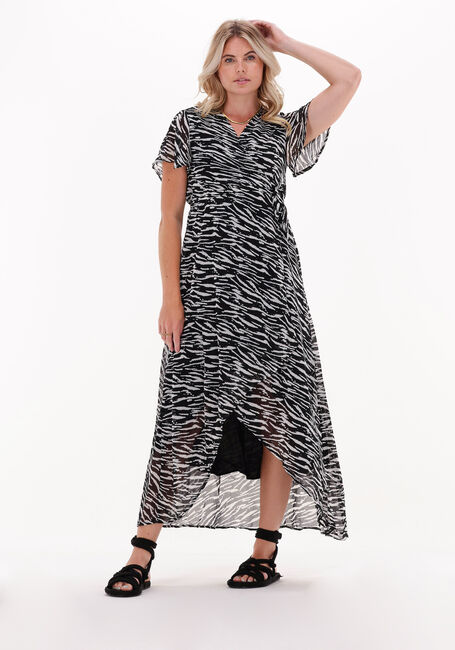 Zwarte COLOURFUL REBEL Maxi jurk FELIN ZEBRA MAXI WRAP DRESS - large