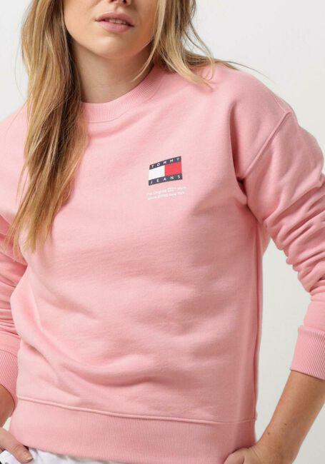 Roze TOMMY JEANS Sweater TJW BXY GRAPHIC FLAG CREW - large